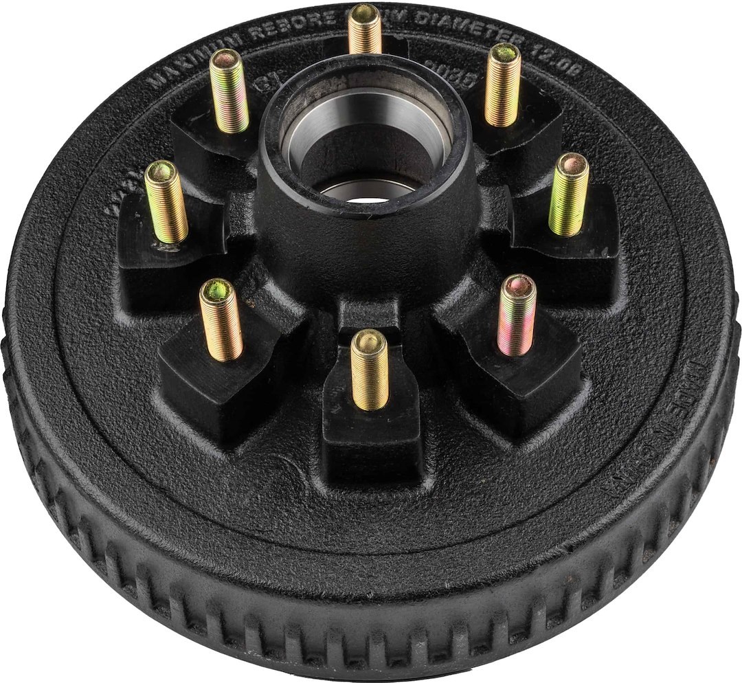 Ultra Fab Trailer Brake Hub Assembly, Hub and Drum, Fits 7000 Pound Axles, 8 X 6-1/2 Inch Bolt Pattern, 12 Inch, 9/16 X 18 Threaded Bolts – 48-979503
