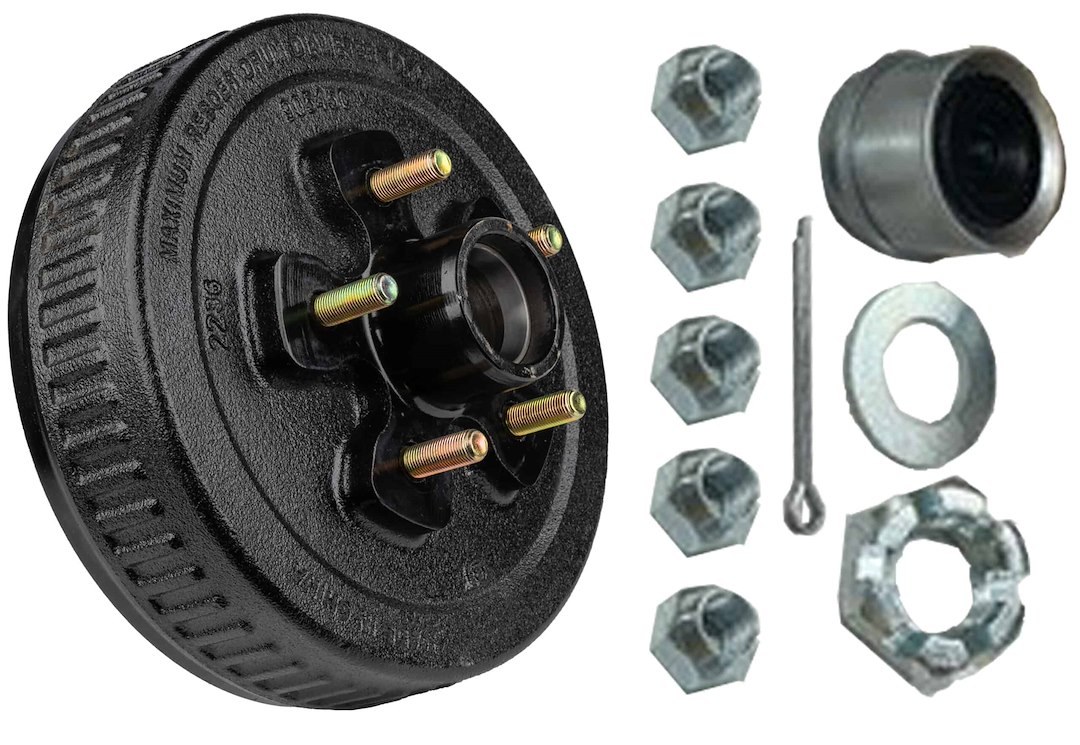 Ultra Fab Trailer Brake Hub Assembly, Hub and Drum, Fits 3500 Pound Axles, 5 X 4-1/2 Inch Bolt Pattern, 10 Inch, 1/2 X 20 Threaded Bolts – 48-979550