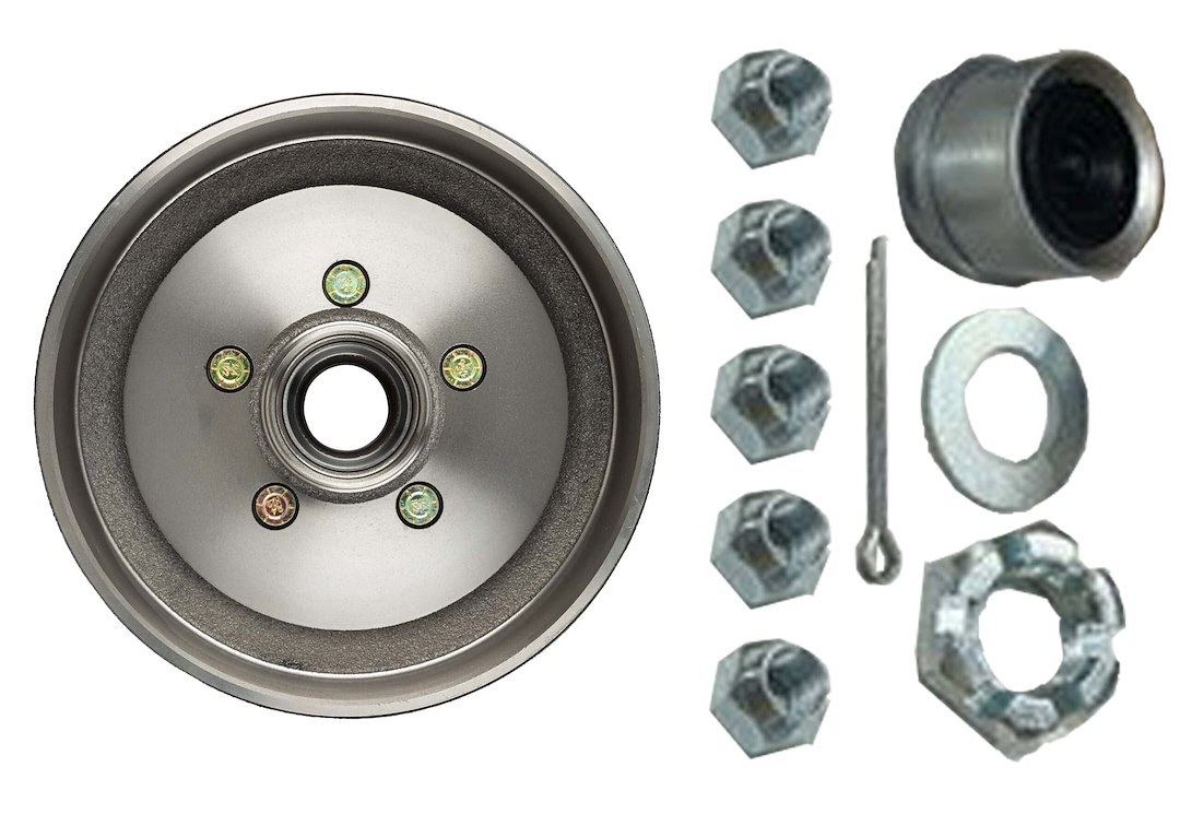 Ultra Fab Trailer Brake Hub Assembly, Hub and Drum, Fits 3500 Pound Axles, 5 X 4-1/2 Inch Bolt Pattern, 10 Inch, 1/2 X 20 Threaded Bolts – 48-979550