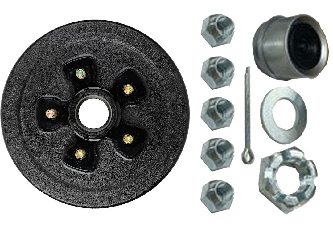 Ultra Fab Trailer Brake Hub Assembly, Hub and Drum, Fits 3500 Pound Axles, 5 X 4-1/2 Inch Bolt Pattern, 10 Inch, 1/2 X 20 Threaded Bolts – 48-979550