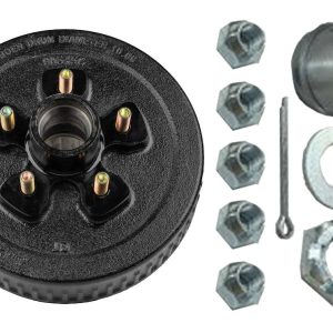 Ultra Fab Trailer Brake Hub Assembly, Hub and Drum, Fits 3500 Pound Axles, 5 X 4-1/2 Inch Bolt Pattern, 10 Inch, 1/2 X 20 Threaded Bolts – 48-979550