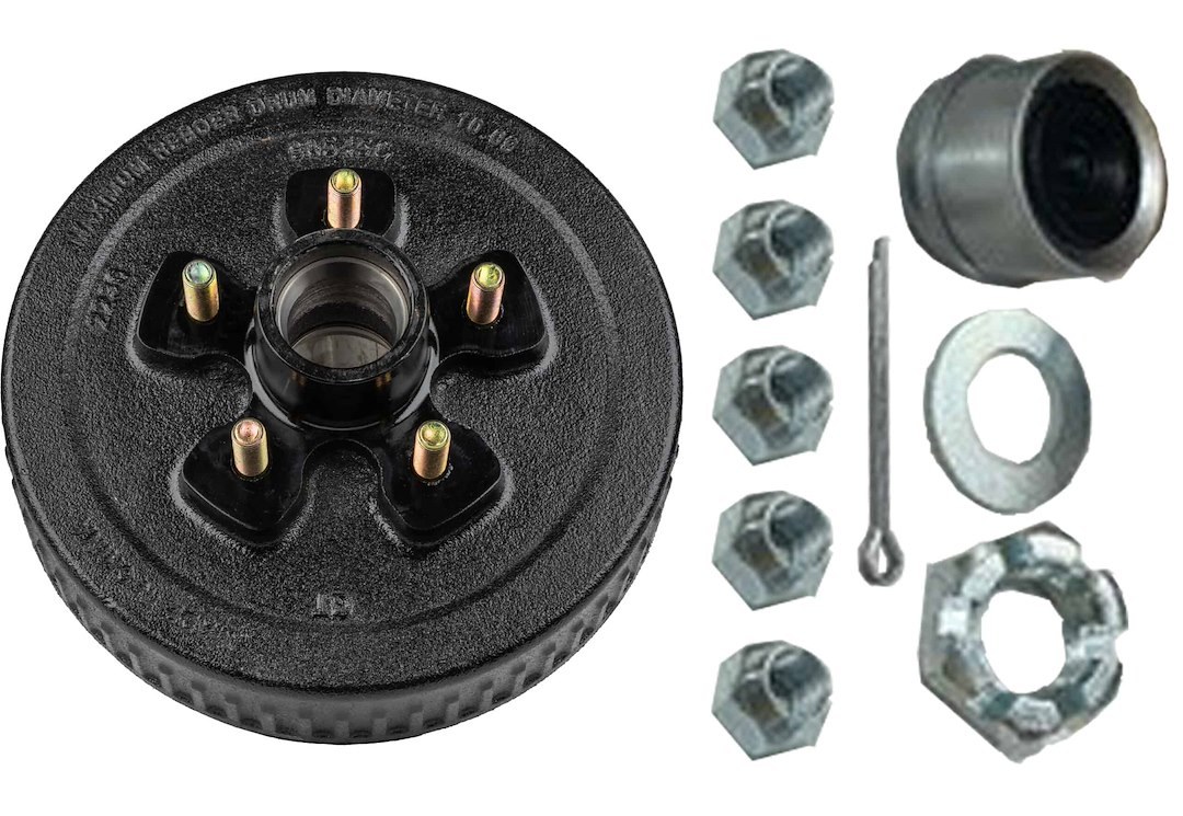 Ultra Fab Trailer Brake Hub Assembly, Hub and Drum, Fits 3500 Pound Axles, 5 X 4-1/2 Inch Bolt Pattern, 10 Inch, 1/2 X 20 Threaded Bolts – 48-979550