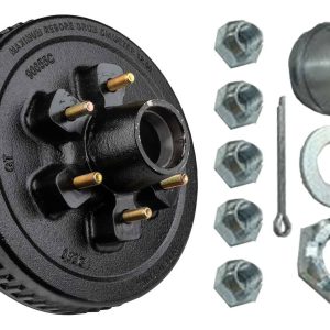 Ultra Fab Trailer Brake Hub Assembly, Hub and Drum, Fits 6000 Pound Axles, 6 X 5-1/2 Inch Bolt Pattern, 12 Inch, 1/2 X 20 Threaded Bolts – 48-979551