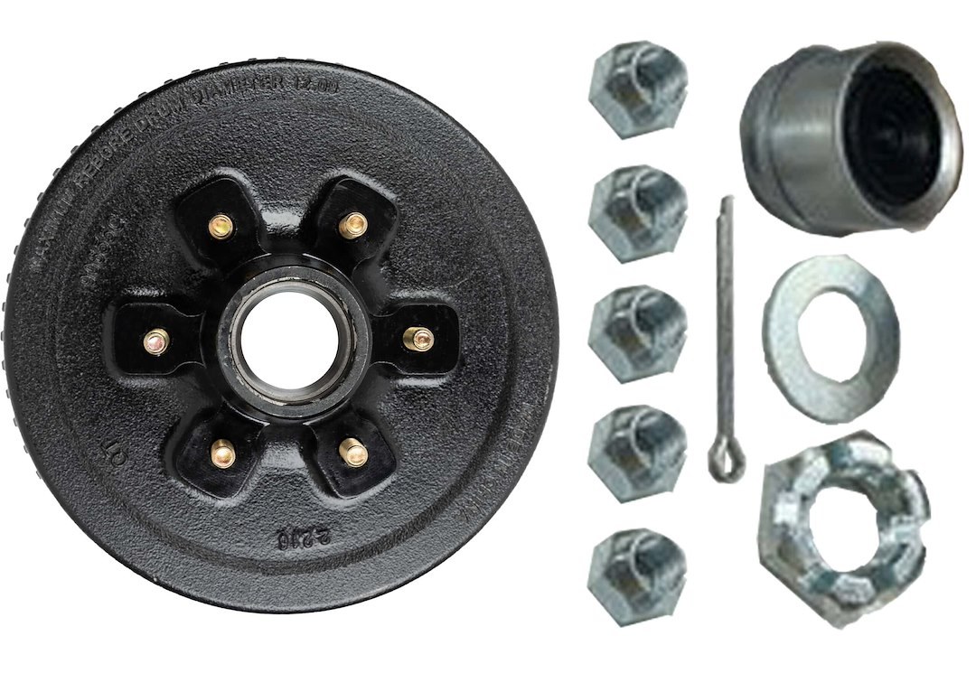 Ultra Fab Trailer Brake Hub Assembly, Hub and Drum, Fits 6000 Pound Axles, 6 X 5-1/2 Inch Bolt Pattern, 12 Inch, 1/2 X 20 Threaded Bolts – 48-979551