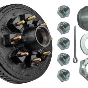 Ultra Fab Trailer Brake Hub Assembly, Hub and Drum, Fits 7000 Pound Axles, 8 X 6-1/2 Inch Bolt Pattern, 12 Inch, 1/2 X 20 Threaded Bolts – 48-979552