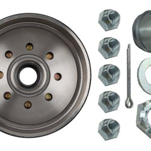Ultra Fab Trailer Brake Hub Assembly, Hub and Drum, Fits 7000 Pound Axles, 8 X 6-1/2 Inch Bolt Pattern, 12 Inch, 1/2 X 20 Threaded Bolts – 48-979552