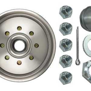 Ultra Fab Trailer Brake Hub Assembly, Hub and Drum, Fits 7000 Pound Axles, 8 X 6-1/2 Inch Bolt Pattern, 12 Inch, 9/16 X 18 Threaded Bolts – 48-979553