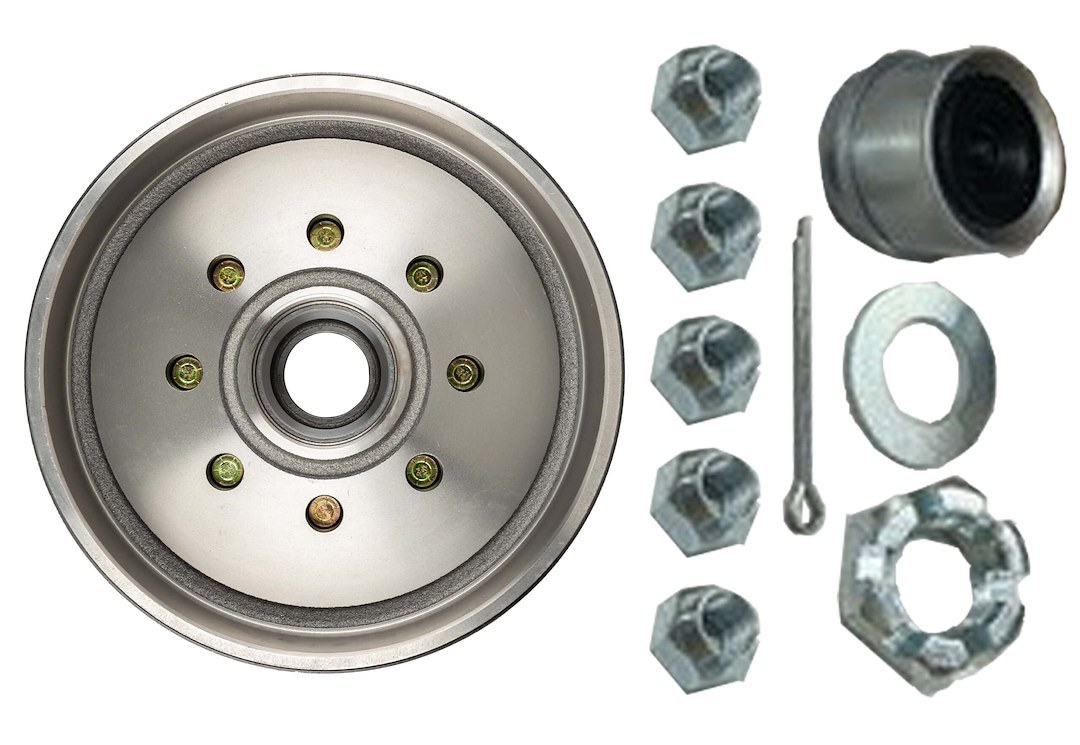 Ultra Fab Trailer Brake Hub Assembly, Hub and Drum, Fits 7000 Pound Axles, 8 X 6-1/2 Inch Bolt Pattern, 12 Inch, 9/16 X 18 Threaded Bolts – 48-979553