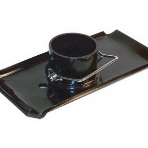Ultra Fab Trailer Tongue Jack Foot Plate, Fits 2-1/4 Inch Outer Diameter Trailer Jack with 2 Inch Inner Tube Diameter, Black – 49-954038