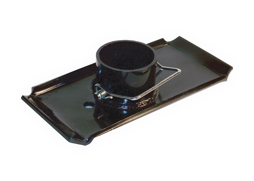 Ultra Fab Trailer Tongue Jack Foot Plate, Fits 2-1/4 Inch Outer Diameter Trailer Jack with 2 Inch Inner Tube Diameter, Black – 49-954038
