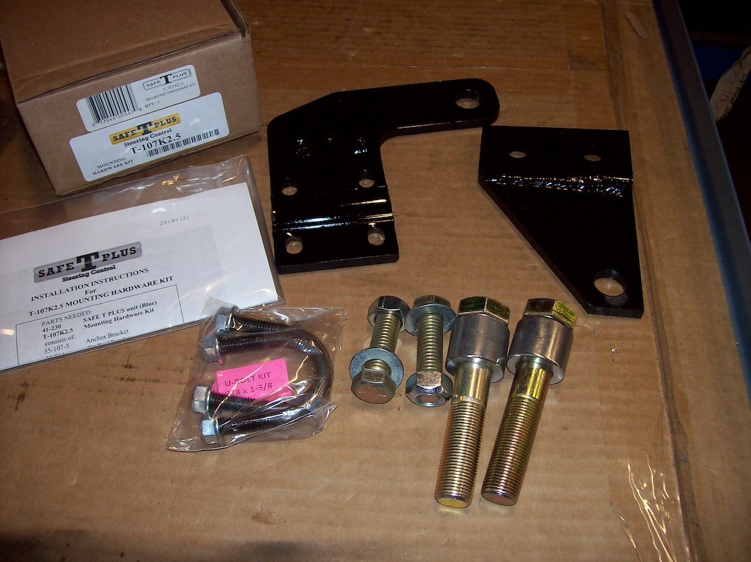 United Safty Steering Stabilizer Bracket, With Anchor Bracket/ Tie Rod Bracket and U-Bolt Kit, For Use with 41-230 Steering Stabilizer – T-107K2.5