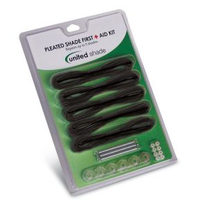 United Shade Window Shade Restringing Kit, Pleated Shade First Aid Kit – 650010