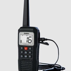 Uniden Ameri VHF Radio, Atlantis 155, Handheld, United States/ Canadian/ International Channels, 1/3 Watt – Atlantis 155