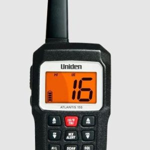 Uniden Ameri VHF Radio, Atlantis 155, Handheld, United States/ Canadian/ International Channels, 1/3 Watt – Atlantis 155