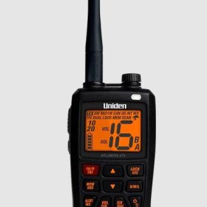 Uniden Ameri VHF Radio, Atlantis 275, Handheld, United States/ Canadian/ International Channels, 1/2.5/6 Watt – Atlantis 275
