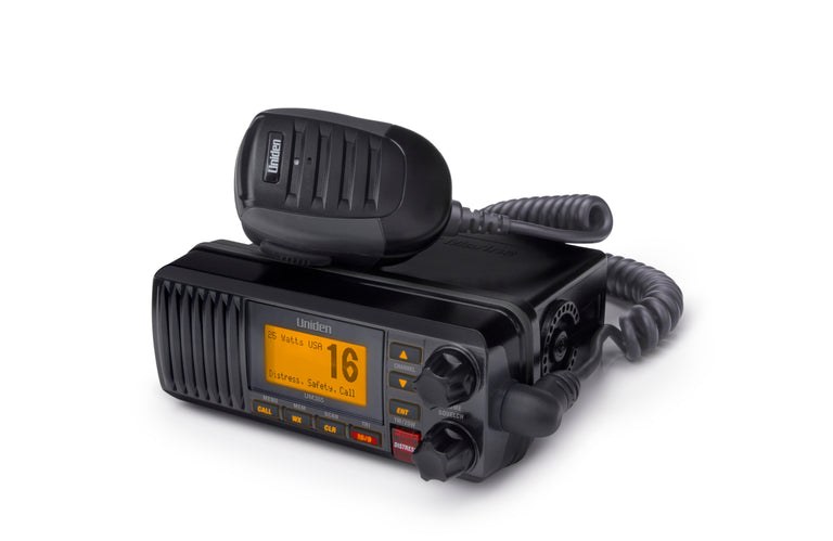 Uniden Ameri VHF Radio, Fixed Mount, United States/ Canadian/ International Channels, 1/20 Watt, 10 Noaa Weather Channels with Alert – UM385BK