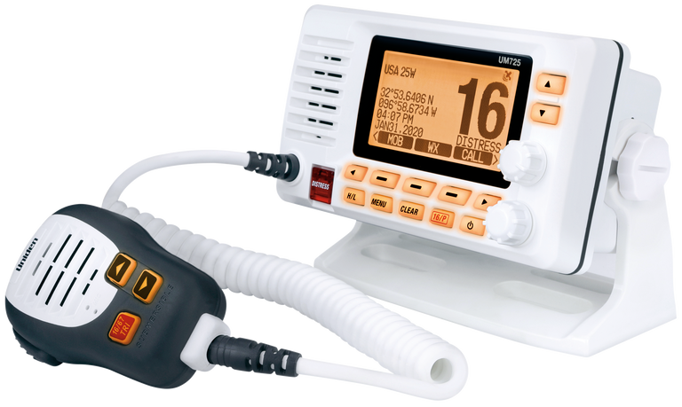 Uniden Ameri VHF Radio, Fixed Mount, United States/ Canadian/ International Channels, 1/25 Watt, 10 Noaa Weather Channels with Alert – UM725