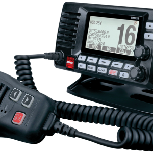 Uniden Ameri VHF Radio, UM725 Series, Fixed Mount, United States/ Canadian/ International Channels, 1/25 Watt – UM725 BK