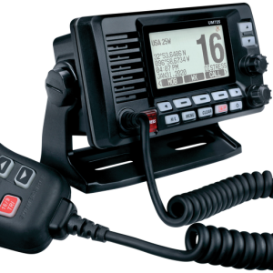 Uniden Ameri VHF Radio, UM725 Series, Fixed Mount, United States/ Canadian/ International Channels, 1/25 Watt – UM725 BK