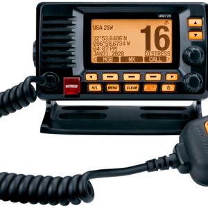 Uniden Ameri VHF Radio, UM725 Series, Fixed Mount, United States/ Canadian/ International Channels, 1/25 Watt – UM725 BK