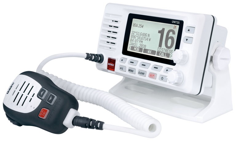 Uniden Ameri VHF Radio, UM725 Series, Fixed Mount, United States/ Canadian/ International Channels, 1/25 Watt – UM725G