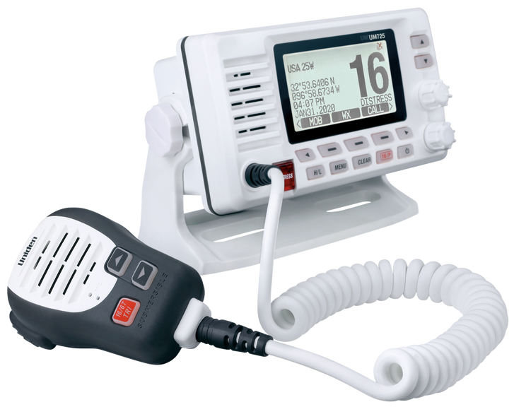 Uniden Ameri VHF Radio, UM725 Series, Fixed Mount, United States/ Canadian/ International Channels, 1/25 Watt – UM725G
