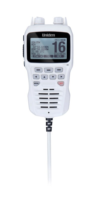 Uniden Ameri VHF Radio Microphone, For Use with UM725 Series VHF Radio, Remote Microphone, 8-PIN Connector, Left Side Push to Talk Button – UMRMIC
