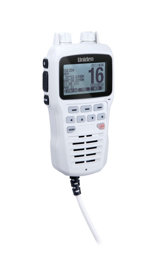 Uniden Ameri VHF Radio Microphone, For Use with UM725 Series VHF Radio, Remote Microphone, 8-PIN Connector, Left Side Push to Talk Button – UMRMIC