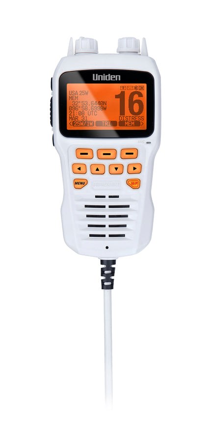 Uniden Ameri VHF Radio Microphone, For Use with UM725 Series VHF Radio, Remote Microphone, 8-PIN Connector, Left Side Push to Talk Button – UMRMIC