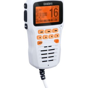 Uniden Ameri VHF Radio Microphone, For Use with UM725 Series VHF Radio, Remote Microphone, 8-PIN Connector, Left Side Push to Talk Button – UMRMIC