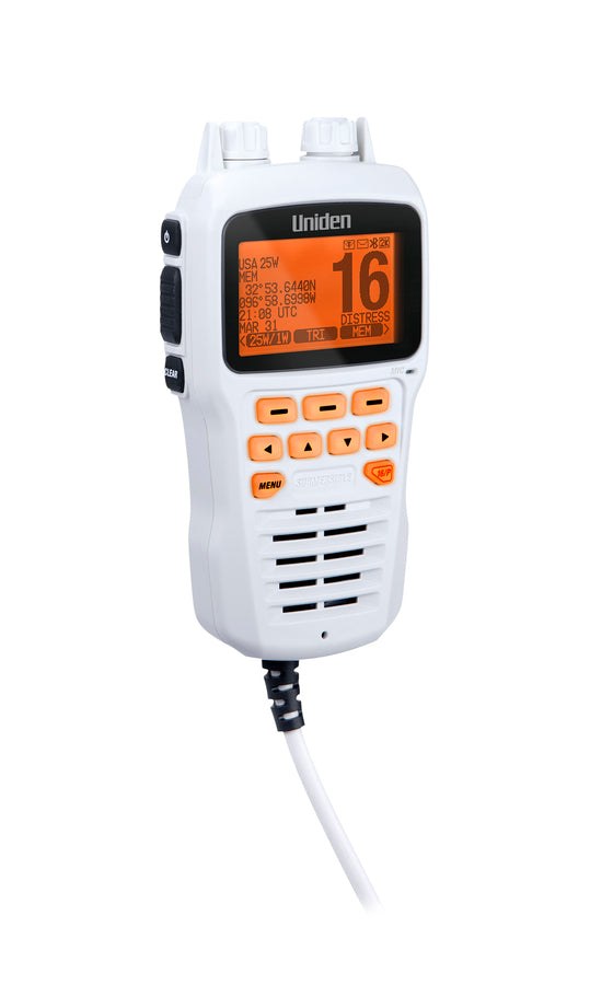 Uniden Ameri VHF Radio Microphone, For Use with UM725 Series VHF Radio, Remote Microphone, 8-PIN Connector, Left Side Push to Talk Button – UMRMIC