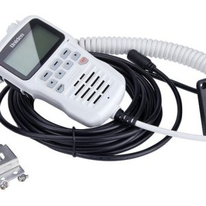 Uniden Ameri VHF Radio Microphone, For Use with UM725 Series VHF Radio, Remote Microphone, 8-PIN Connector, Left Side Push to Talk Button – UMRMIC