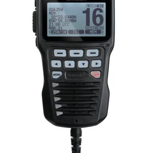 Uniden Ameri VHF Radio Microphone, For Use with UM725 Series VHF Radio, Remote Microphone, 8-PIN Connector, Left Side Push to Talk Button – UMRMIC BK