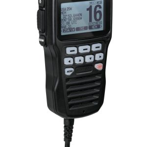 Uniden Ameri VHF Radio Microphone, For Use with UM725 Series VHF Radio, Remote Microphone, 8-PIN Connector, Left Side Push to Talk Button – UMRMIC BK