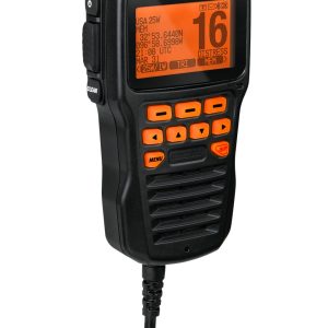 Uniden Ameri VHF Radio Microphone, For Use with UM725 Series VHF Radio, Remote Microphone, 8-PIN Connector, Left Side Push to Talk Button – UMRMIC BK