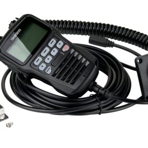Uniden Ameri VHF Radio Microphone, For Use with UM725 Series VHF Radio, Remote Microphone, 8-PIN Connector, Left Side Push to Talk Button – UMRMIC BK