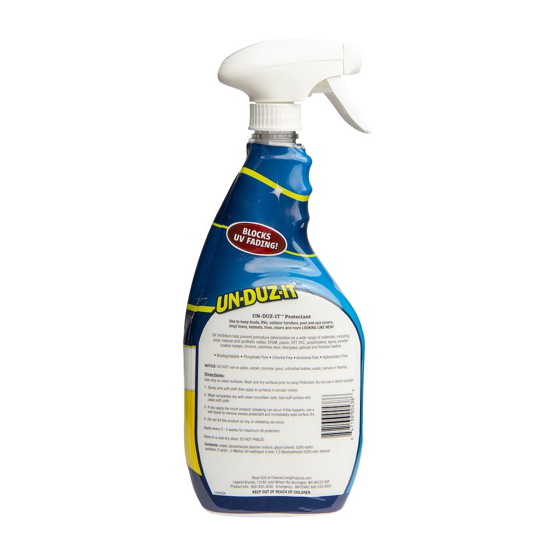 Unduzit Vinyl Protectant, 32 Ounce Spray Bottle, Single, Use on Seats/ Dashboards/ Plastic Headlights and Taillights – 124571
