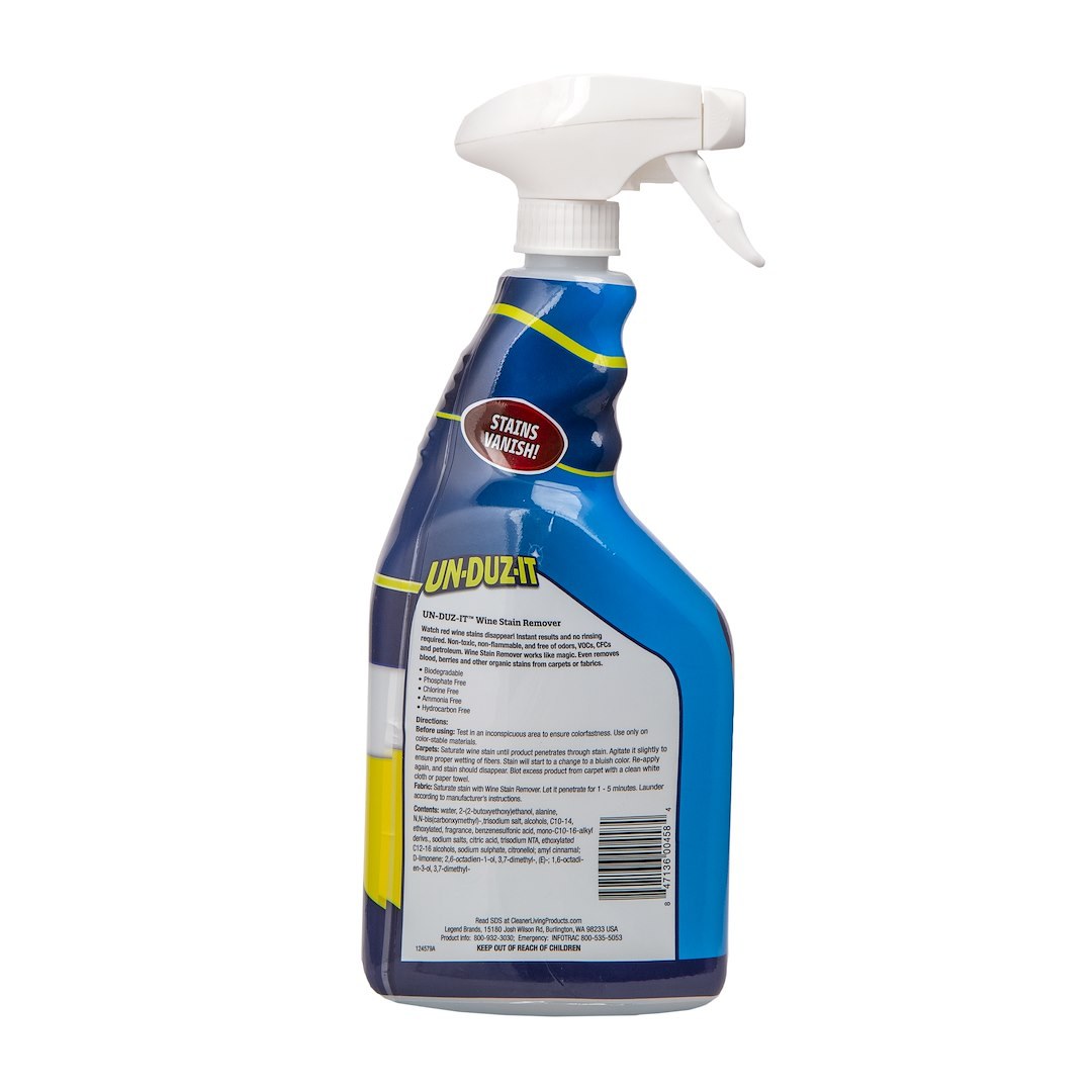 Unduzit Mildew Stain Remover, Removes Wine/ Fruit/ Blood/ Organic Stains/ Rust Spots from Carpets and Fabrics, 32 Ounce Spray Bottle – 124617