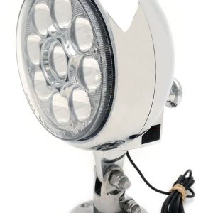 Unity Spotlight, 30 Watt LED, 6 Inch Round Housing, White Light, With E-Z Grip Knob/ Unit Mounted Switch – BG-S-8547