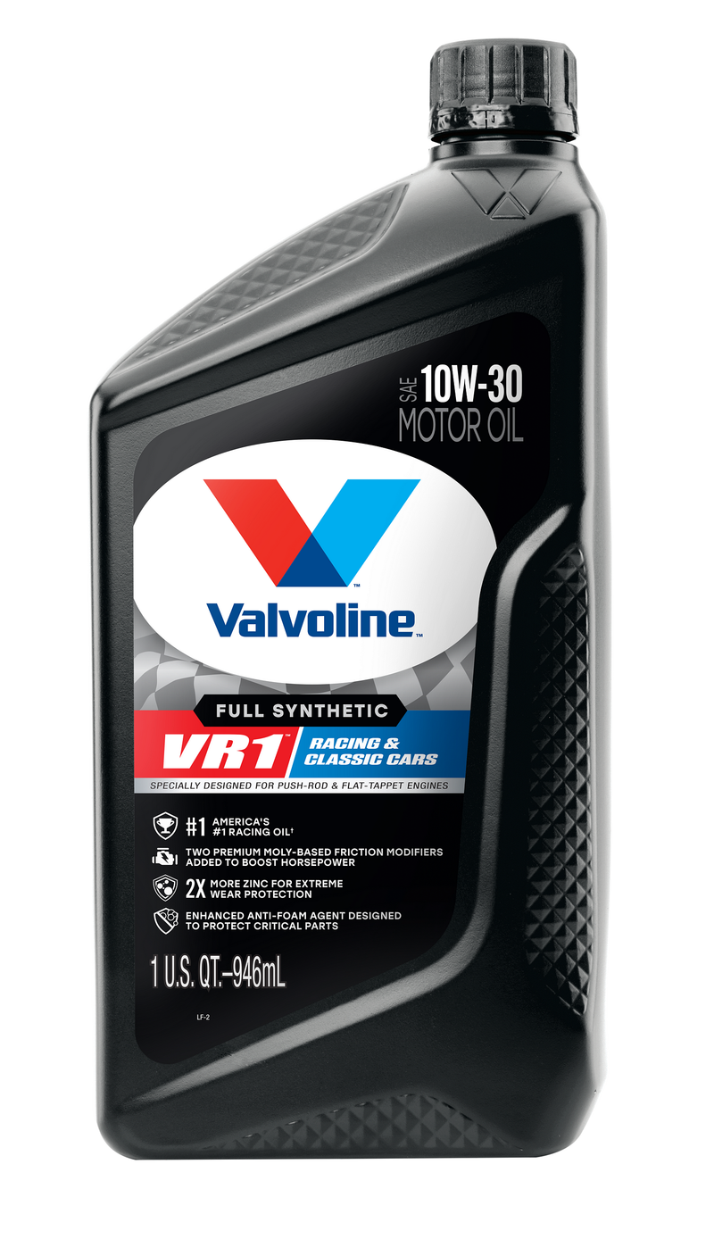 Valvoline Oil, VR1 Racing Oil, SAE 10W30, Synthetic, 1 Quart Bottle, Case of 6 – 679083