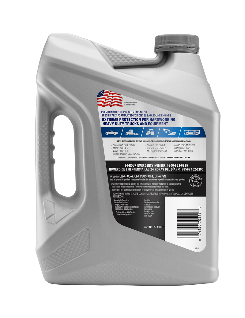 Valvoline Oil, Premium Blue ®, SAE 5W-40, Synthetic, 1 Gallon Jug, Single – 774038