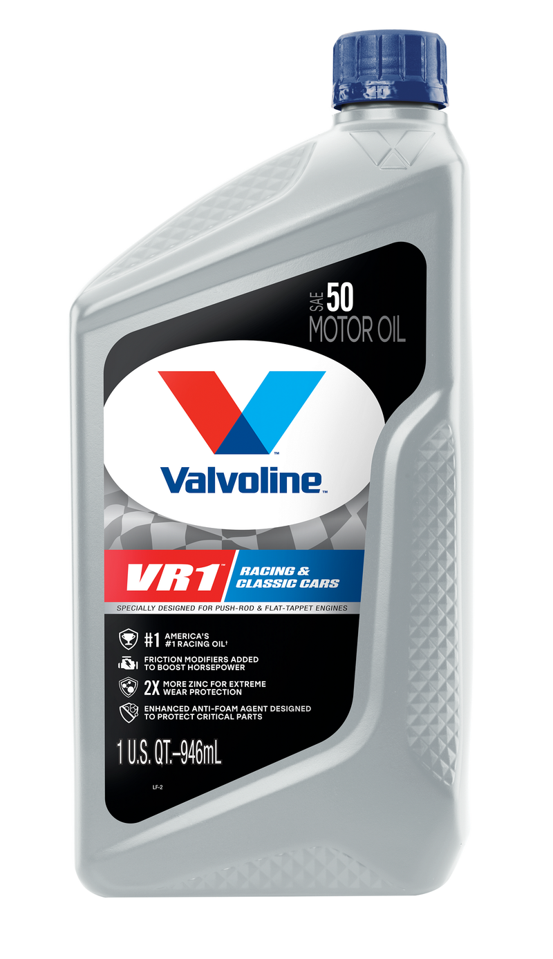 Valvoline Oil, VR1 Racing Oil, SAE 50, 1 Quart Bottle, Case of 6 – 822350