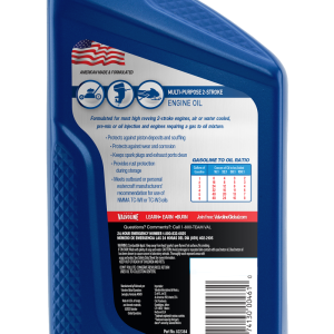 Valvoline Oil, Used for 2-Stroke Engines, 1 Quart Bottle, Case of 6 – 822384