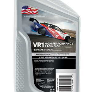 Valvoline Oil, VR1 Racing Oil, SAE 30, 1 Quart Bottle, Case of 6 – 822401