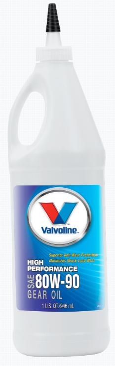 Valvoline Gear Oil, High Performance, Single, 1 Quart Jug, 80W-90 – VV831