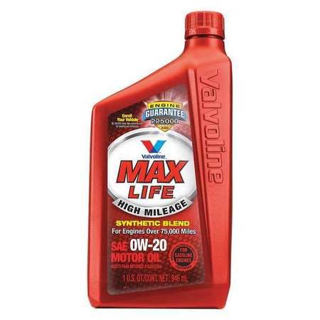 Valvoline Oil, Maxlife ®, SAE 0W-20, 1 Quart Bottle, Single – 833002