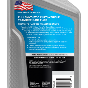 Valvoline Transfer Case Fluid, Ford/ GM/ Chrysler/ Dodge/ Jeep, Full Synthetic, 1 Quart Bottle – 855459