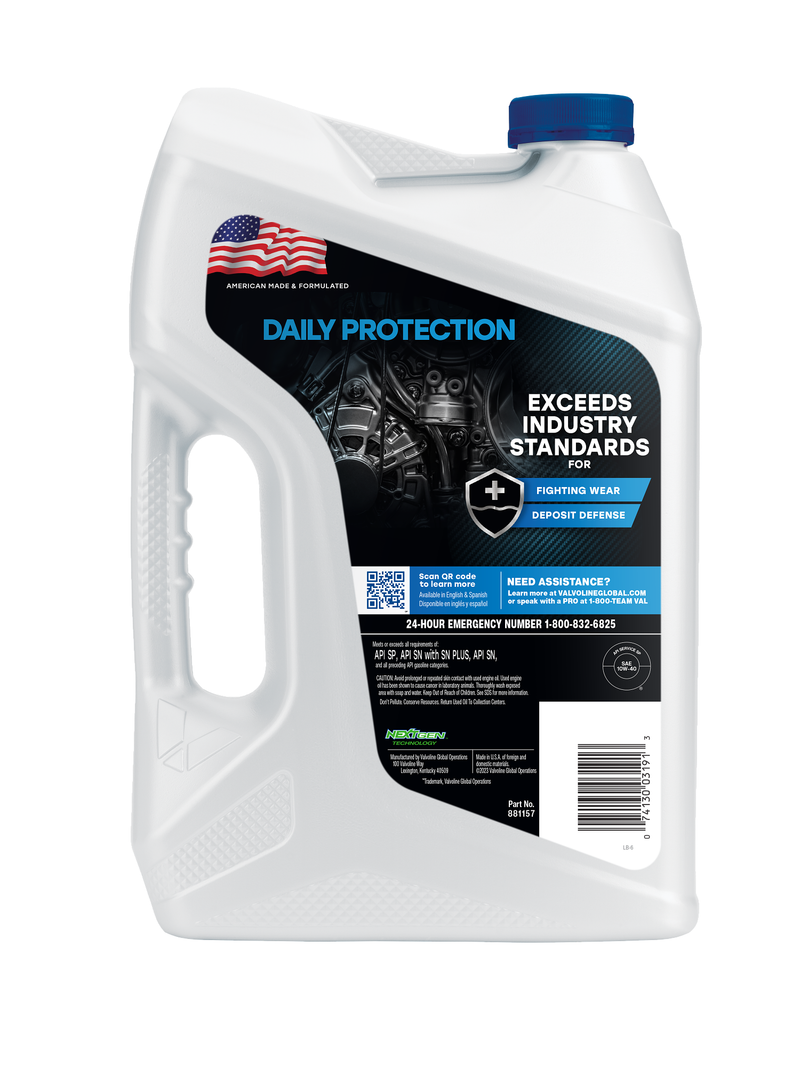 Valvoline Oil, SAE 10W-40, 5 Quart Jug, Single – 881157