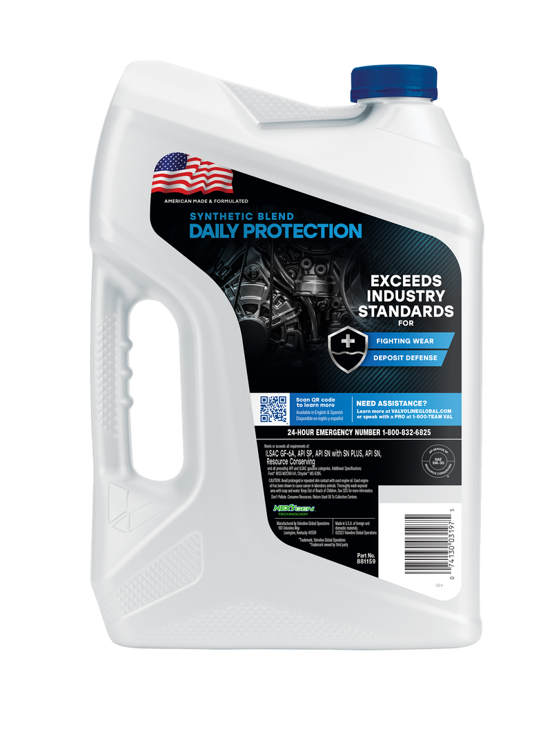 Valvoline Oil, Daily Protection ™, SAE 5W-30, Conventional, 5 Quart Jug, Single – 881159