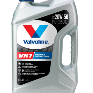 Valvoline Oil, VR1 Racing Oil, SAE 20W-50, 5 Quart Jug, Single – 881172